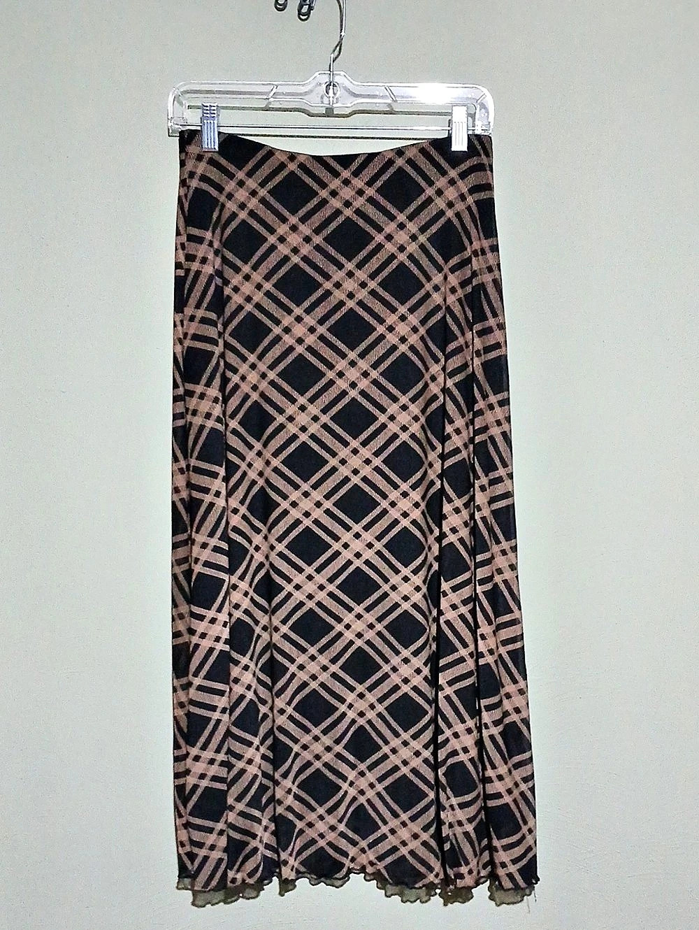 Social Collision Plaid Maxi Skirt Size Small